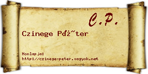 Czinege Péter névjegykártya